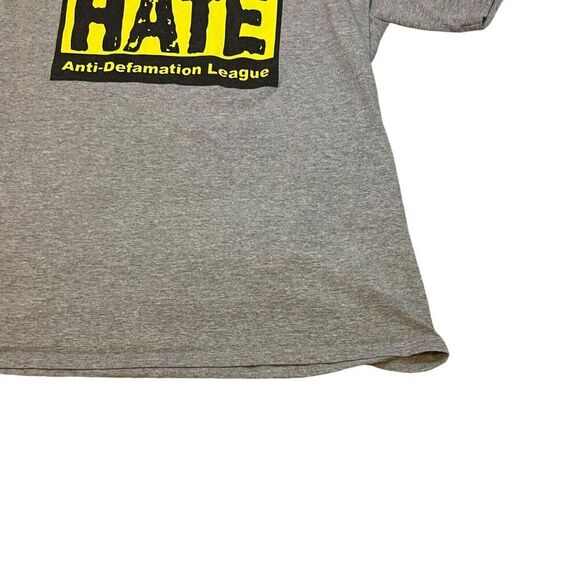 No Place For Hate Anti Defamation Leauge T-Shirt Size Large Grey Short Sleeve - Picture 3 of 7